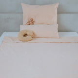 Percale bed linen – mineral dyed in apricot