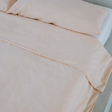 Percale bed linen – mineral dyed in apricot