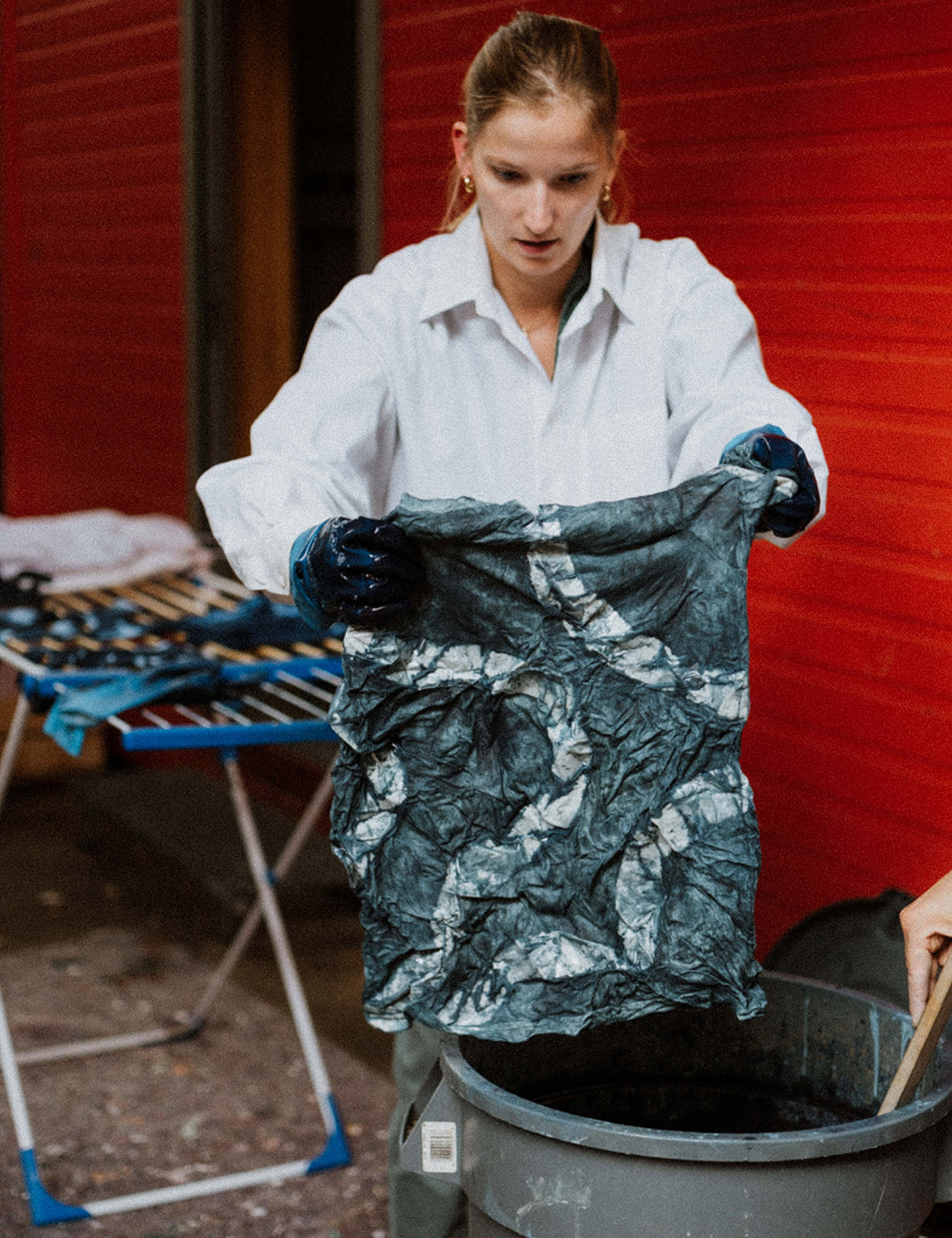 Indigo im kleinen Kreis — Shibori