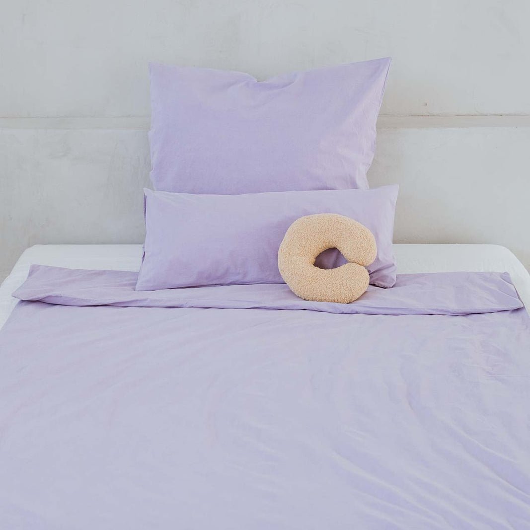 Percale bed linen – mineral dyed in lilac